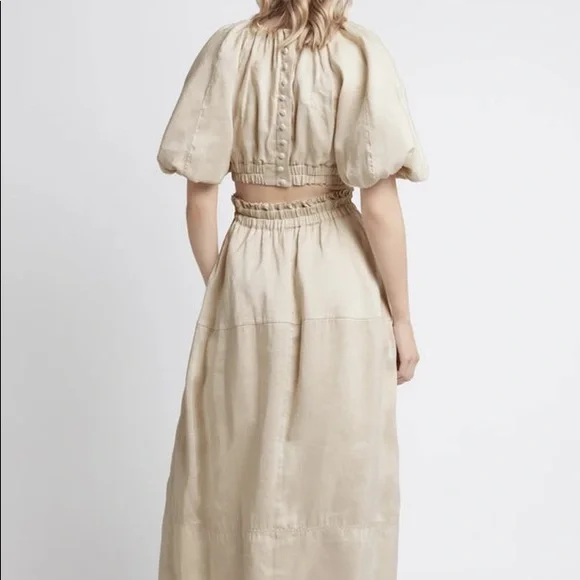 AJE Euphoria Cut Out Dress Stone • Size 8 • RRP $625 - Picture 6 of 16